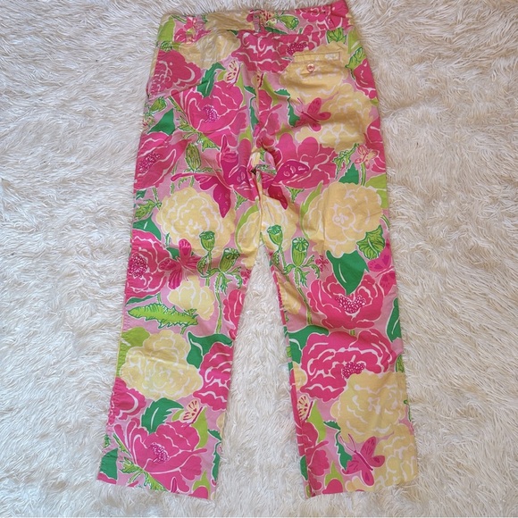 Lilly Pulitzer Y2K Vibrant Floral Capri Pants - Worth Skinny Mini - Size 2 - Picture 9 of 11